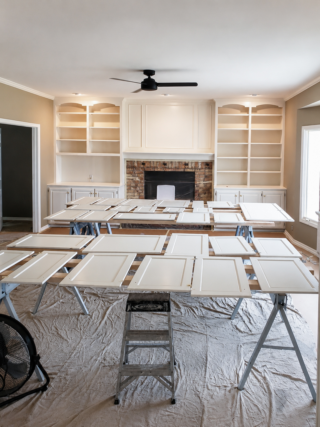 Kitchen cabinet painting project in Omaha